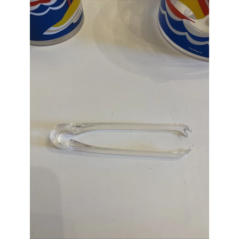 VTG 1990's Wellington SailBoat & Lighthouse Acrylic Pitcher/IceBucket‎ Tongs
